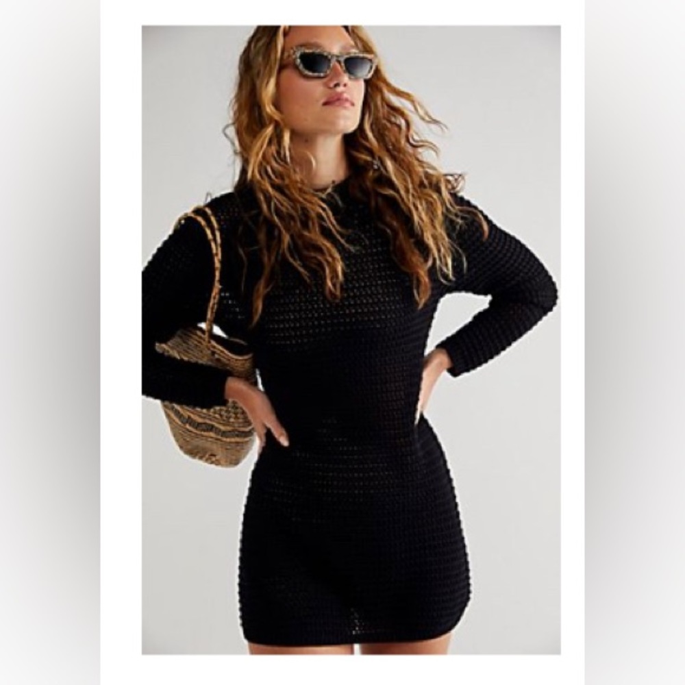 Free People Bader Fauxchet Sweater Mini